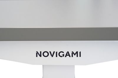 Schreibtisch elektrisch höhenverstellbar Josi | BxT 1200 x 800 mm | Gestell Weiß | Platin | Novigami